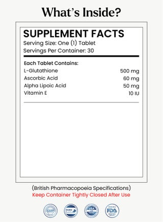 Gluta Glime Tablets Advanced Anti Aging L-Glutathione, Vitamin C, E and ALA Supplement for Youthful Skin - 30 Tablets - view 2