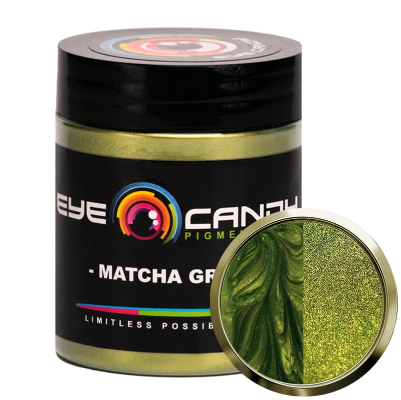 Eye Candy Pigments Premium Green Mica Powder Matcha Green 25gr for Epoxy Resin Soap Paint Woodworking Acrylic Pouring Bath Bombs Fishing Lures DIY Arts and Crafts Additive