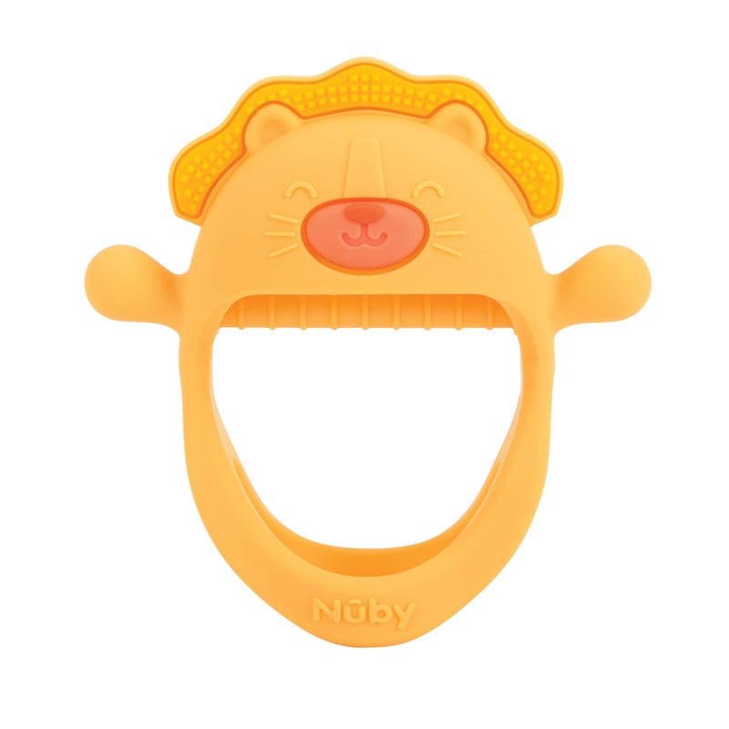 Nuby Silicone Wrist Teething Mitten - Teether Ring - 3+ Months - Lion - Image 1