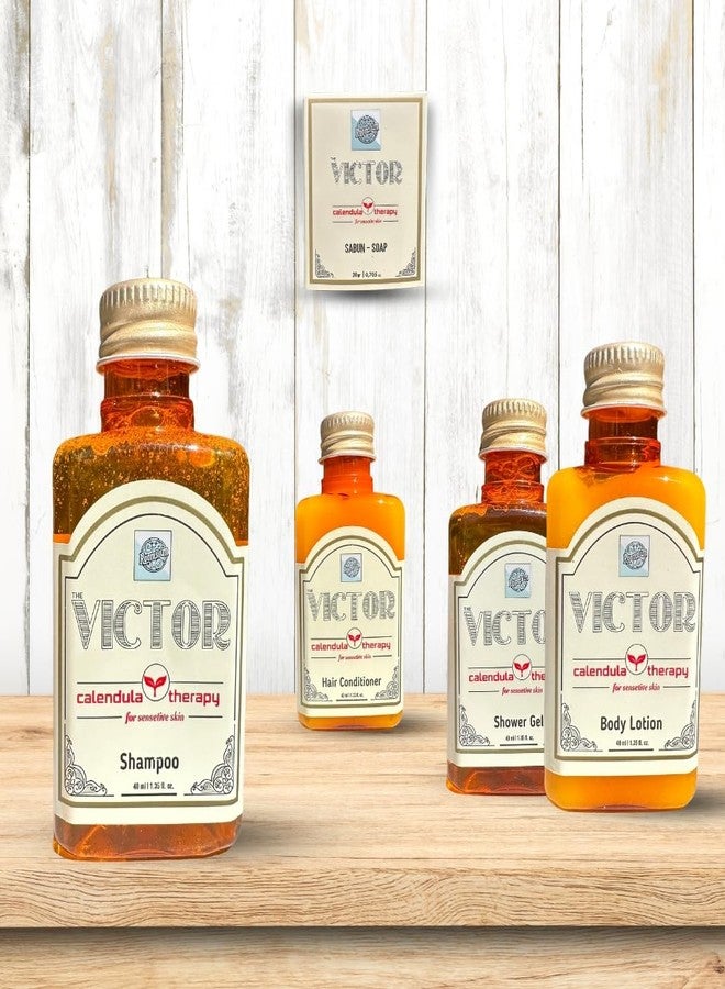 Roomsium Victor Gift Toiletries Set - Paraben-Free & Cruelty-Free | Travel Size Shampoo, Body Lotion, Body Gel, Hair Conditioner, Soap (Set of 5) | Perfect for Home, Spas, and Travel - Image 4