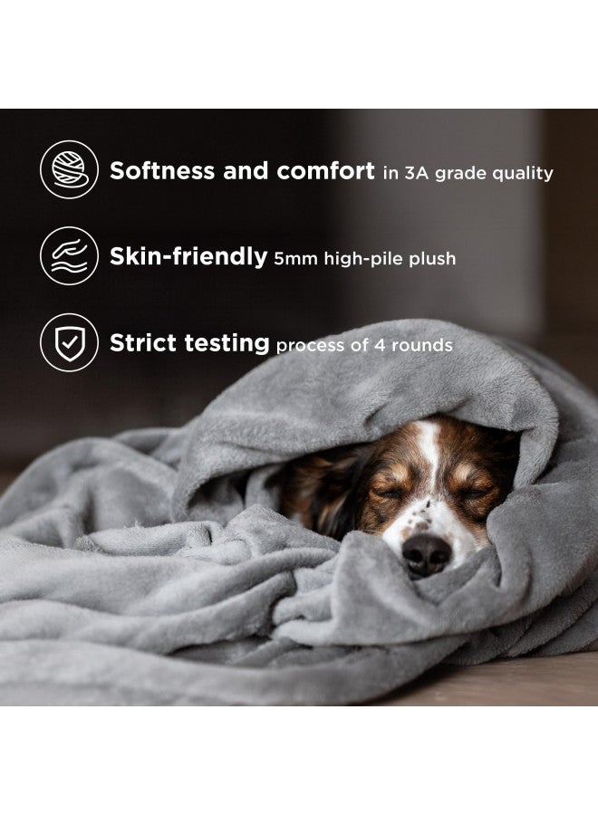 Bedsure Bedsure Fleece Bed Blankets Queen Size Grey - Soft Lightweight Plush Fuzzy Cozy Luxury Blanket Microfiber, 90x90 inches  - Image 2