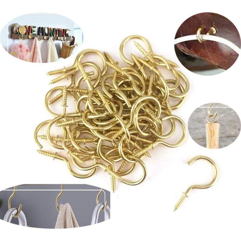 DIY Crafts Pack Of 3 Pcs ooks Cup Hooks Metal Screwin Pack Of 3 Pcs ooks Cup Hooks - Image 2