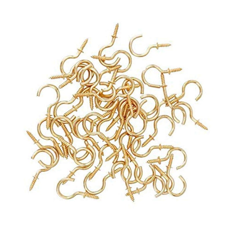 DIY Crafts Pack Of 3 Pcs ooks Cup Hooks Metal Screwin Pack Of 3 Pcs ooks Cup Hooks - Image 1