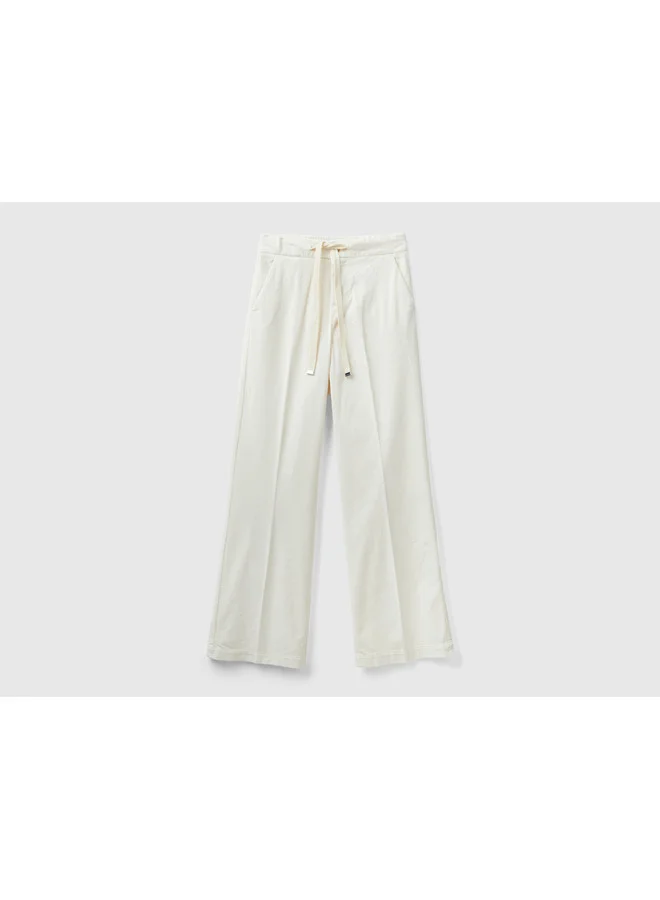 UNITED COLORS OF BENETTON Wide Velvet Trousers