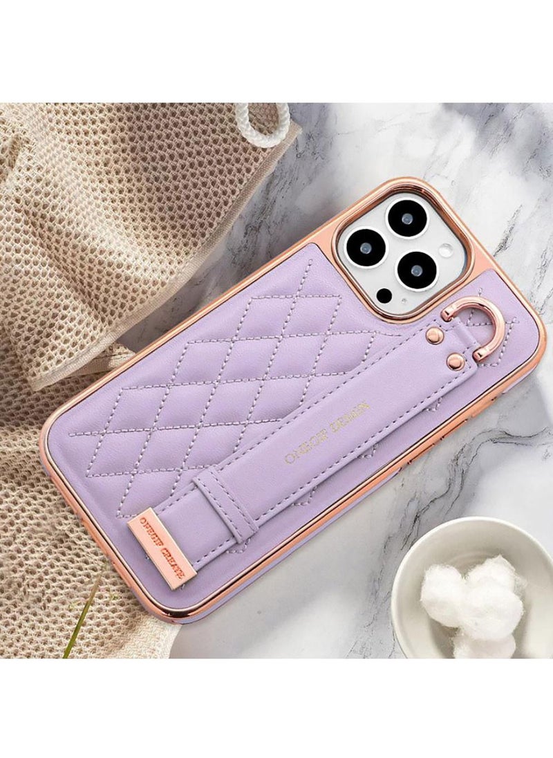 Color Fans - Case for iPhone 12 Pro Max, Premium PU Leather Phone Case with Kickstand, Luxury Gold Plating Edge Hand Finger Strap Cute Holder Gift for Women Girls Soft Thin Protective Cover,6.7 inch - Image 1