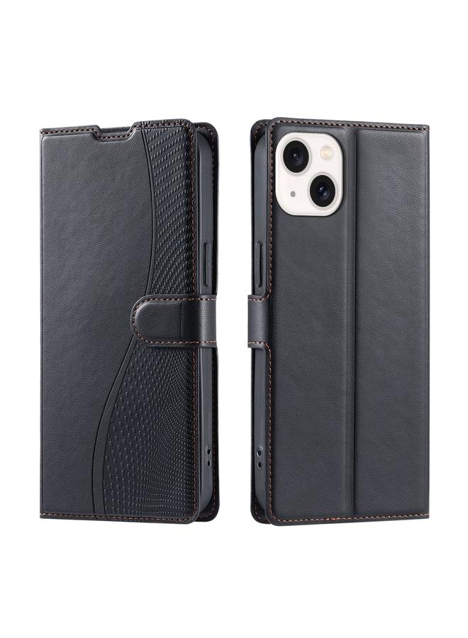 S-TOP Case For iPhone 13 mini Voltage Ultra-thin Dot Leather Phone Case - Image 1