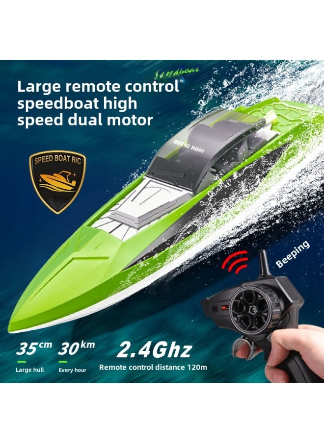 Remote Control Rowing High-speed Electric Remote Control Fast Boat Boat Model Charging Yacht 2.4G Radio Boy Gift-Color:151 Remote Control Boat Blue  - Image 2