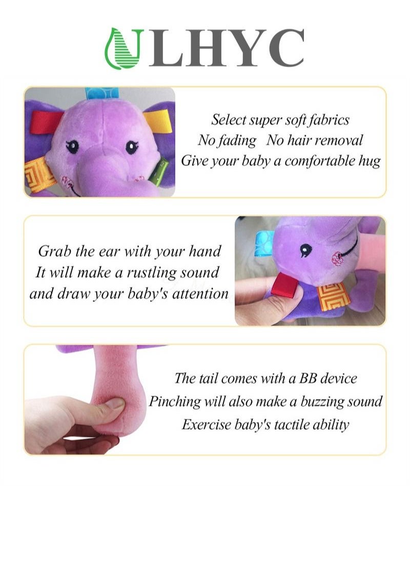2 Pack Cartoon Plush Toy Baby Soft Rattle