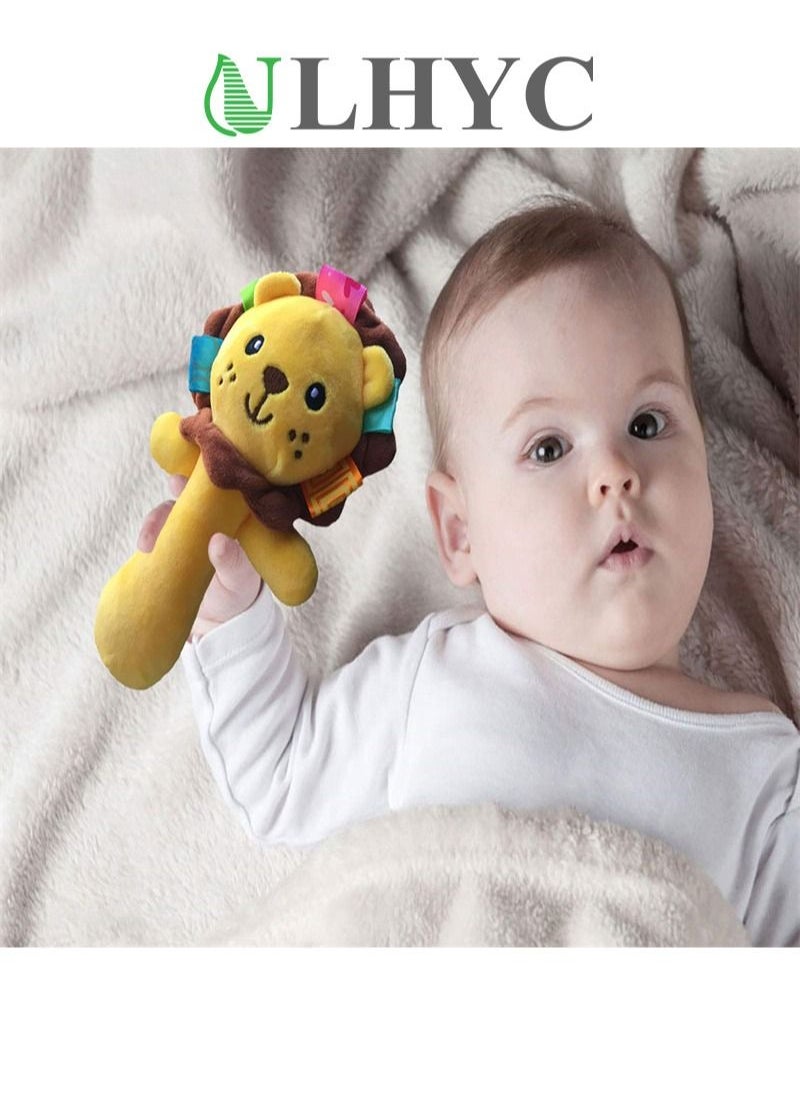 2 Pack Cartoon Plush Toy Baby Soft Rattle