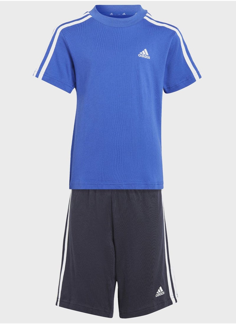 Adidas - Essentials 3-Stripes Tee And Shorts Set - Image 1