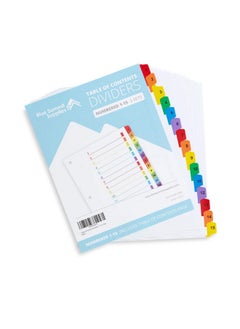 Blue Summit Supplies 15 Tab Binder Dividers For 3 Ring Binder Or Notebook Subject Dividers With Multicolor Numbered Tabs Includes Customizable Table Of Contents Index 3 Sets  - Image 4