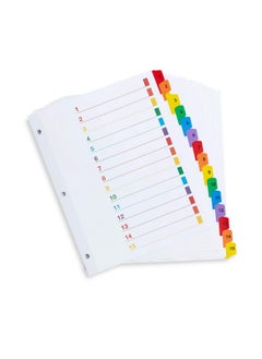 Blue Summit Supplies 15 Tab Binder Dividers For 3 Ring Binder Or Notebook Subject Dividers With Multicolor Numbered Tabs Includes Customizable Table Of Contents Index 3 Sets  - Image 5