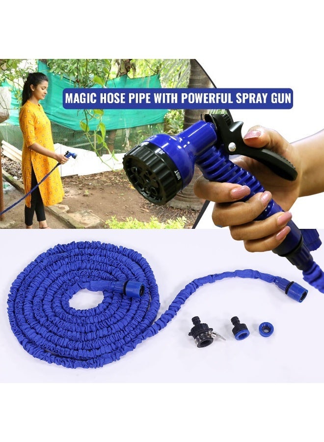 MAGIC HOSE 30M Expandable Garden Water Hose, Flexible Lightweight Irrigation Hose with Spray Nozzle for Garden, Car Washing & Outdoor Cleaning, Blue - Image 4