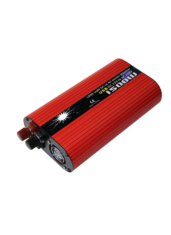 Generic - Solar Power Inverter Modified Sine Wave Power Inverter 1500W DC 12V to 220V-240V AC Power Inverter Dual USB Port for RV Car - Image 1
