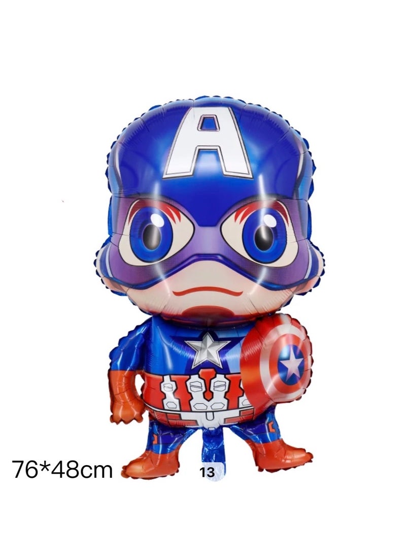 33 قطعة من بالونات الحفلات في كل مجموعة من بالونات رقائق معدنية لشخصية كرتونية من الأبطال الخارقين سبايدرمان كابتن حديد لتزيين الحفلات لوازم حفلات أعياد الميلاد بموضوع أبطال السوبر سبايدرمان - Image 5