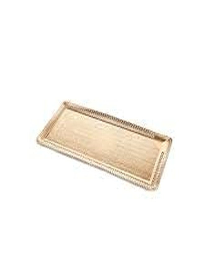 APSAMBR-2 Pcs Rectangular Cake Doily Gold/Cake Board Gold (10, Inside 5.5x15 Inch, Outside 7.1x16.5 Inch) - Image 1