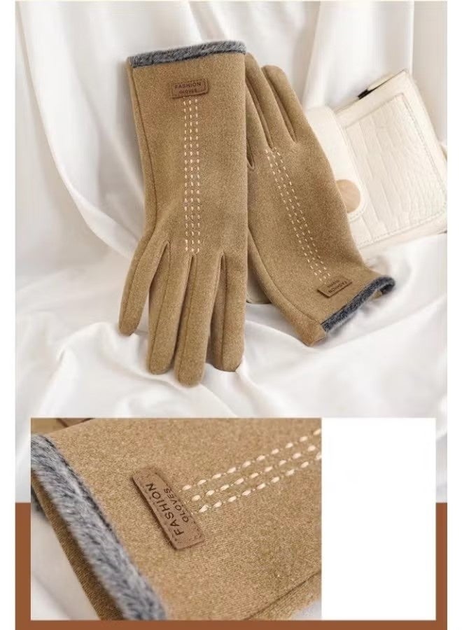 Women's Winter Thermal Gloves Plus Fleece Thermal Cycling Gloves - Image 2