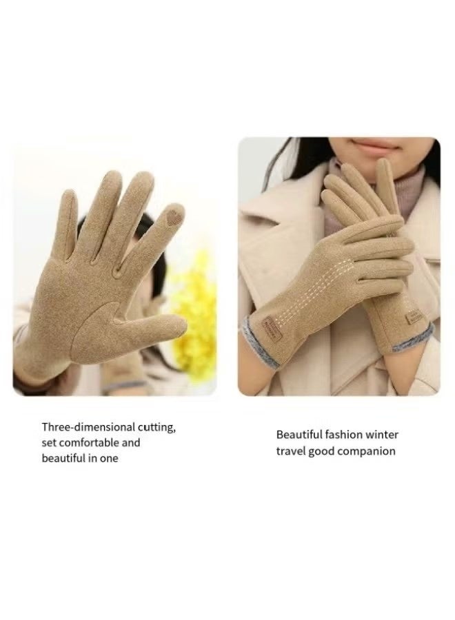 Women's Winter Thermal Gloves Plus Fleece Thermal Cycling Gloves - Image 3