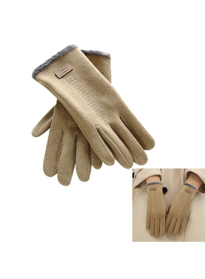 Women's Winter Thermal Gloves Plus Fleece Thermal Cycling Gloves - Image 1