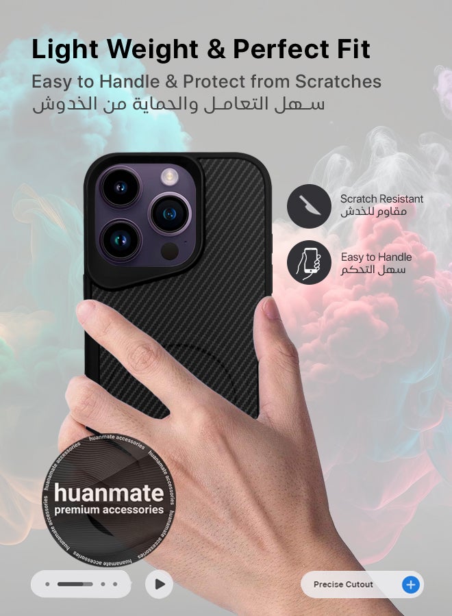 Apple iPhone 14 Pro MagSafe Case Black- High Quality Strong Magnet, Wireless Charging Compatible, Shockproof Protection, Ultra Slim Anti-Scratch Magnetic Cover for Apple iPhone 14 Pro