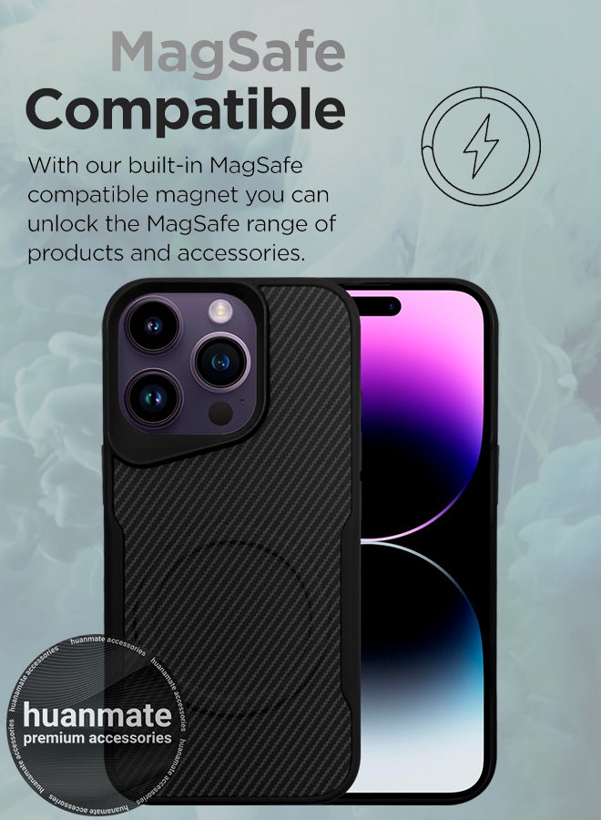 Apple iPhone 14 Pro MagSafe Case Black- High Quality Strong Magnet, Wireless Charging Compatible, Shockproof Protection, Ultra Slim Anti-Scratch Magnetic Cover for Apple iPhone 14 Pro