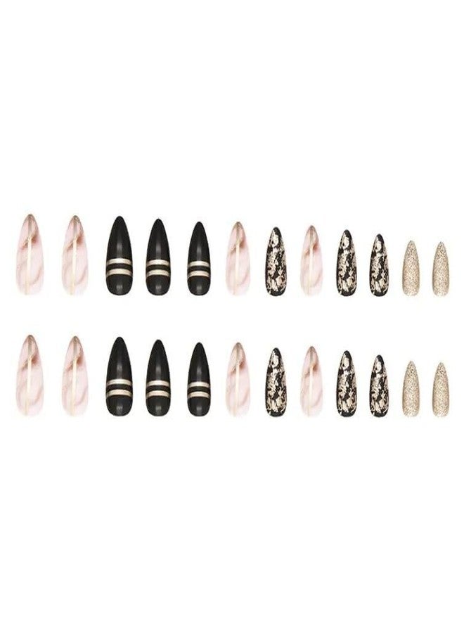 ZOONA 24PCS Everlasting French Nails Artificial Nails Art Set| Lightweight & Long Lasting| Easy To Use| Quick Fix For Festivals & Special Occasions (0W472) - Image 5
