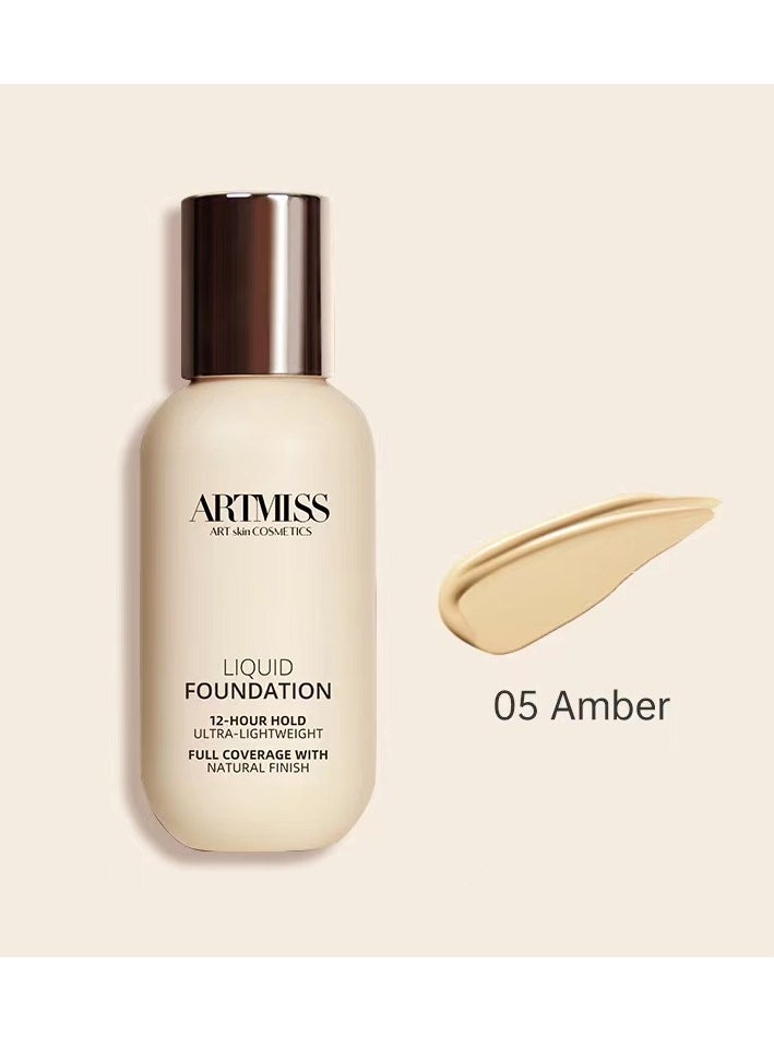 ARTMISS Long Lasting Ultra-lightweight Liquid Foundation 05（Comes with brush）  - Image 2
