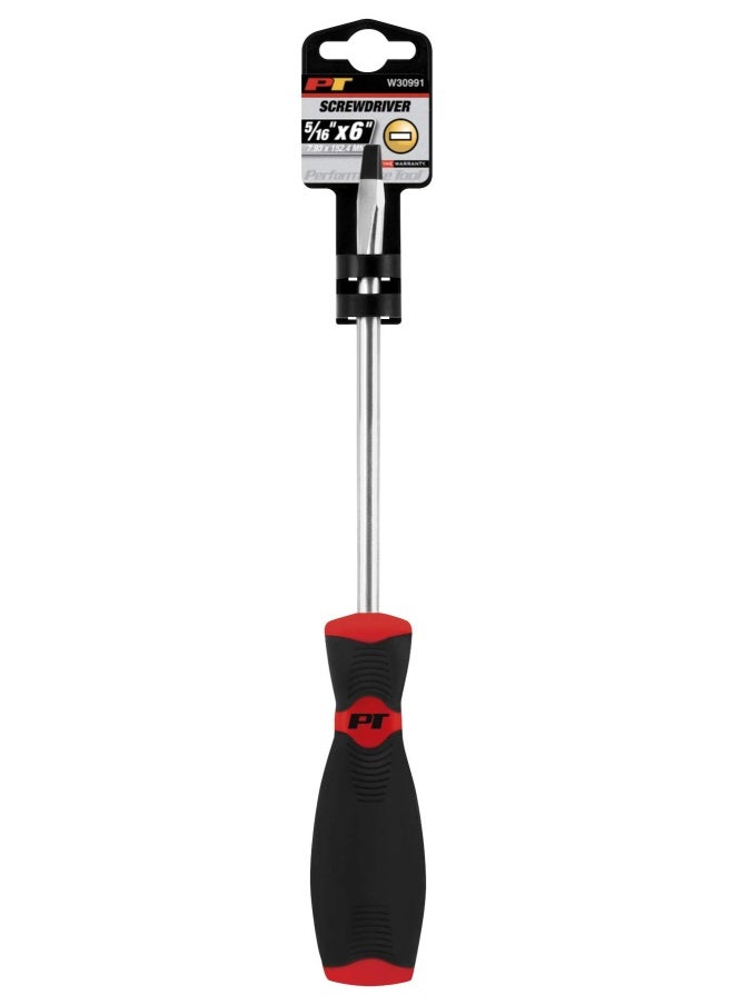 Performance Tool W30991 Black And Red Slotted Screwdriver 5 16 X 6  - Image 2