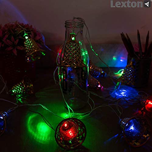 Lexton Lexton 7M BellShaped LED Lights for Diwali Decoration Indoor and Outdoor Home Decoration 16 Yellow Bells Multicolor  - Image 4