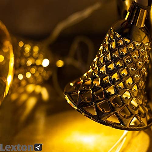 Lexton Lexton 7M BellShaped LED Lights for Diwali Decoration Indoor and Outdoor Home Decoration 16 Yellow Bells Multicolor  - Image 3