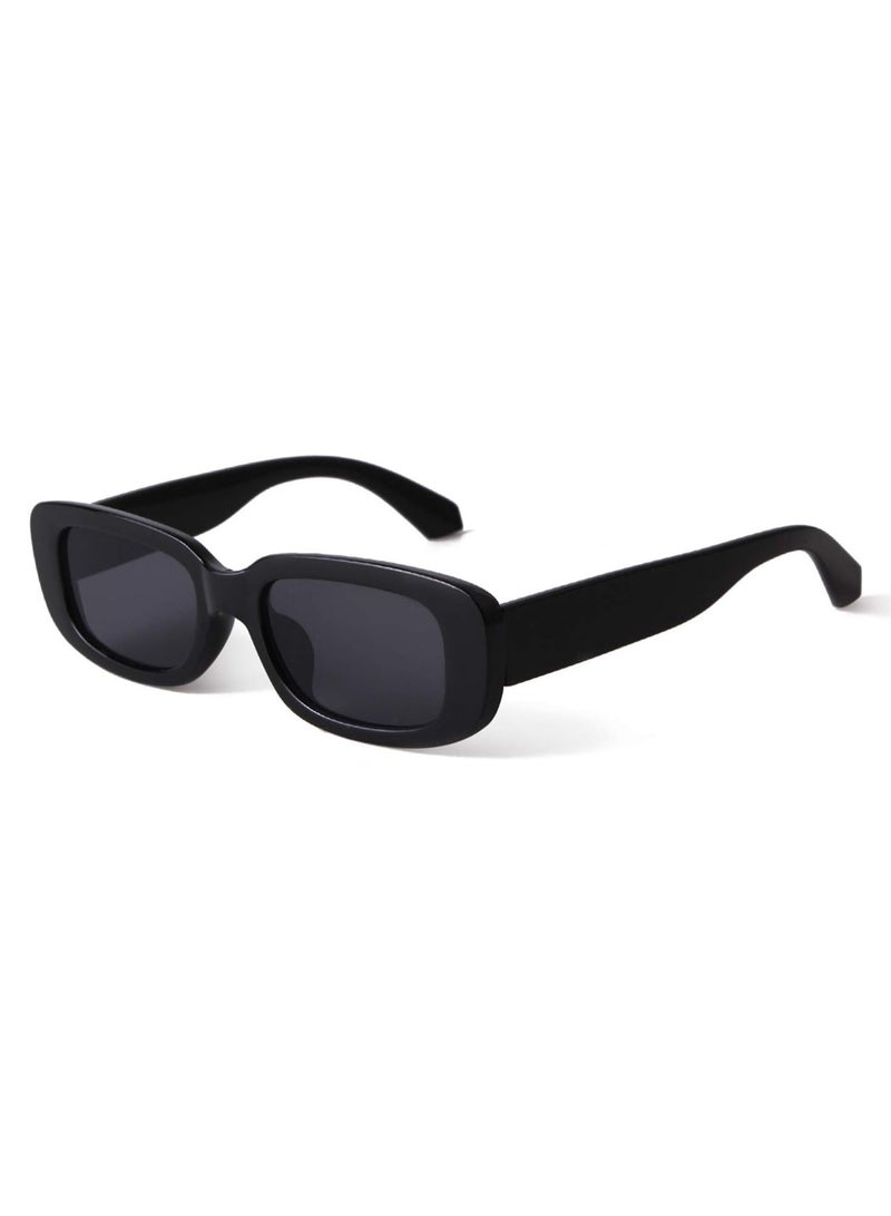 Shein Small irregular rectangular sunglasses for UV protection - Black - Image 1