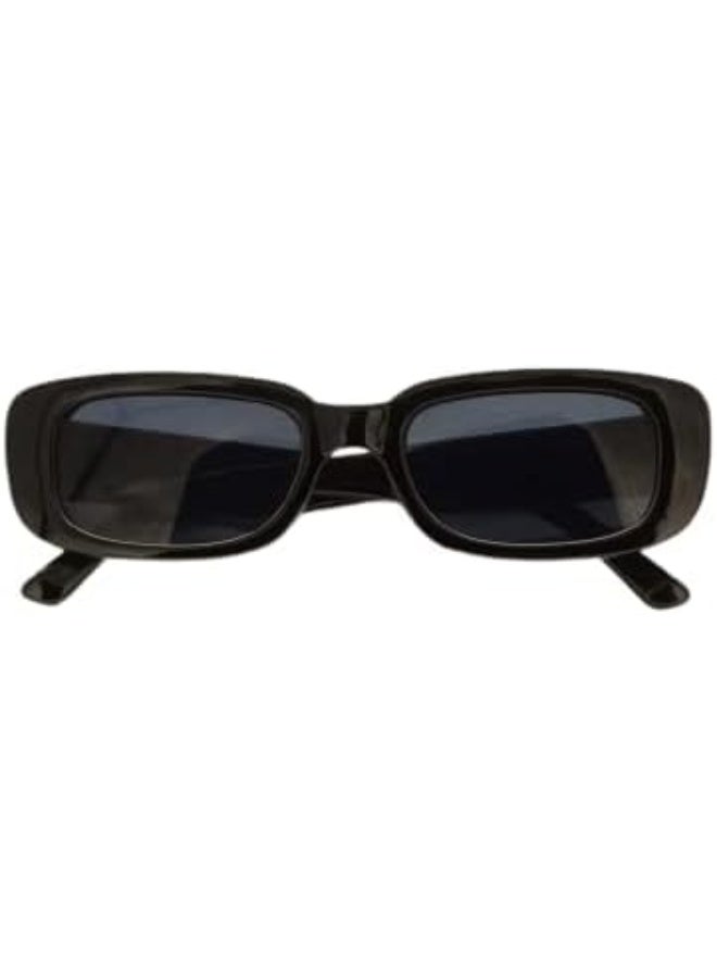 Shein Small irregular rectangular sunglasses for UV protection - Black - Image 2