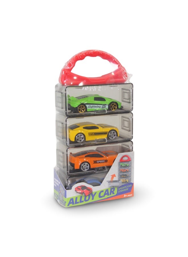 مجموعة من 4 سيارات رياضية عشوائية مصنوعة من المعدن المصبوب - Image 2