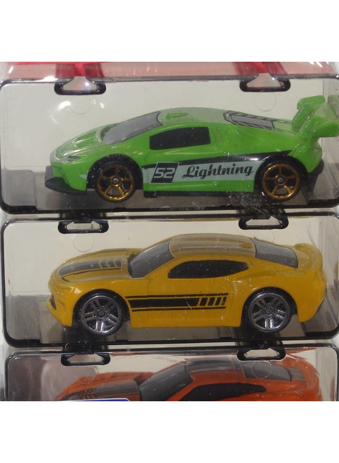 مجموعة من 4 سيارات رياضية عشوائية مصنوعة من المعدن المصبوب - Image 3