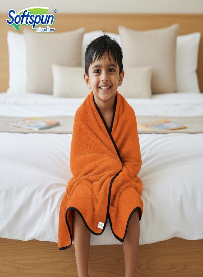 SOFTSPUN Microfiber Baby Bath Towel 1 Pc 280 GSM 60X120 Brown | Super Soft & Comfortable for Babies Ultra Absorbent Quick Drying Large Size Towel - Image 4