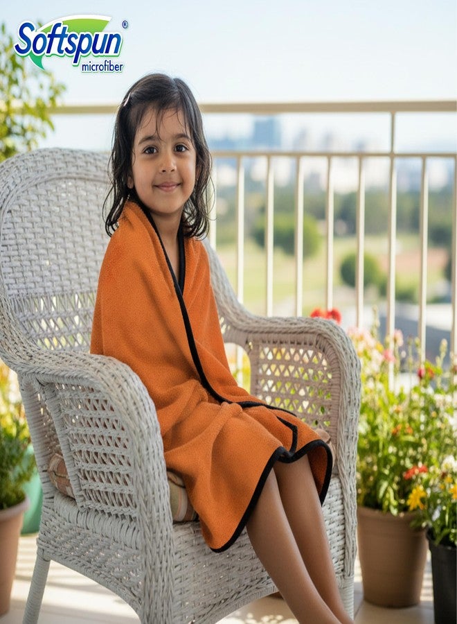 SOFTSPUN Microfiber Baby Bath Towel 1 Pc 280 GSM 60X120 Brown | Super Soft & Comfortable for Babies Ultra Absorbent Quick Drying Large Size Towel - Image 5