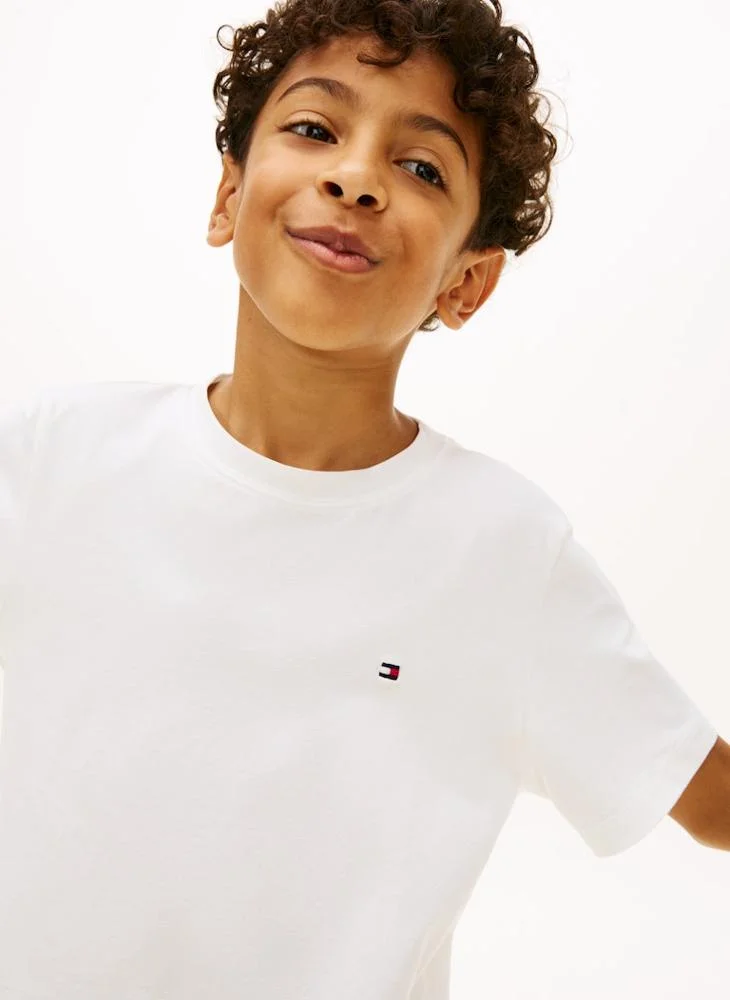 Tommy Hilfiger Ecru / Flag Aop Signature Essential Shorts Pyjama Set for Men | Best Price UAE