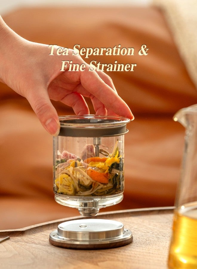 ZENS Magnetic Tea Pot, Enchanted Glass Teapot with Infuser and Magnetic Suction Lid for Mess-Free Loose Tea Diffusers, Walnut Wood Handle, Tea Lovers Gifts - Image 3