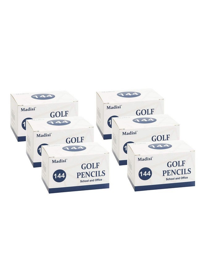Madisi Golf Pencils 2 Hb Half Pencils 3.5" Mini Pencils Presharpened 6 Boxes 864 Count - Image 1