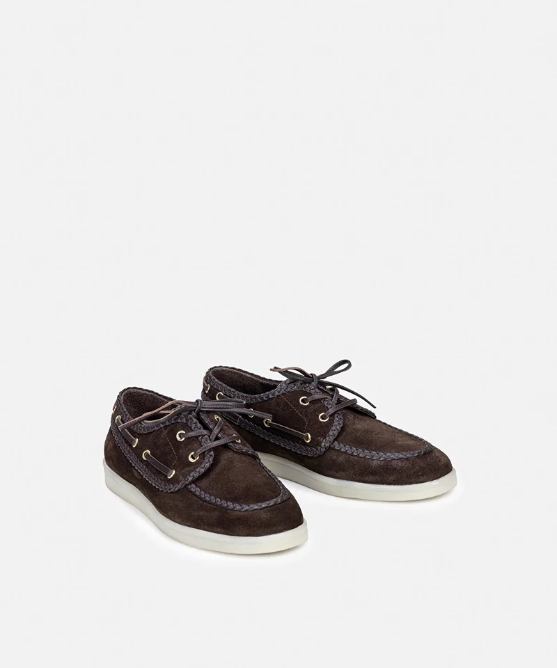 Ipekyol  Braided-Trim Suede Boat Shoes for Women | Best Price UAE