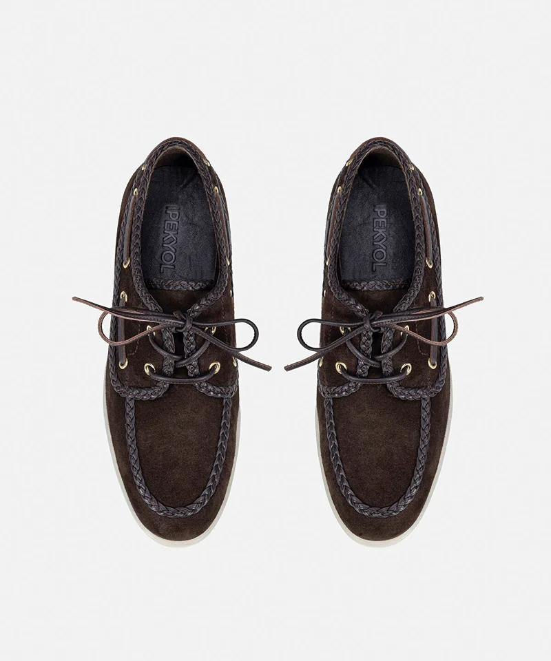 Ipekyol  Braided-Trim Suede Boat Shoes for Women | Best Price UAE