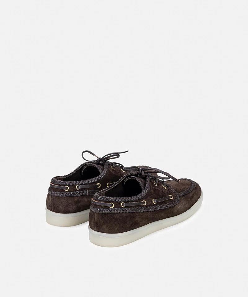 Ipekyol  Braided-Trim Suede Boat Shoes for Women | Best Price UAE