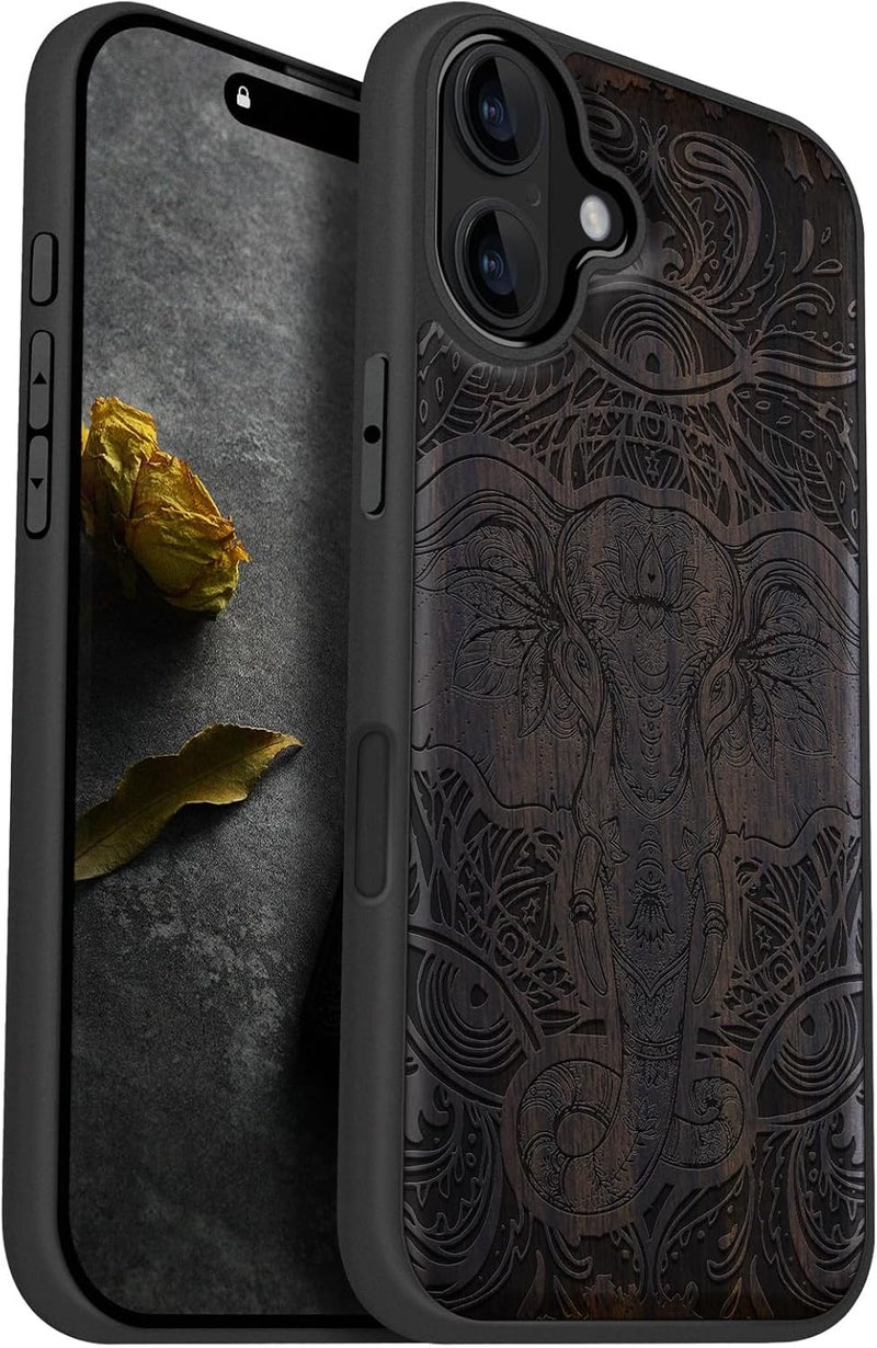 Easy daily handling design Carveit Magnetic Wooden Case for iPhone 16 Plus Case, Wood Artisan Engraved & Black Soft TPU Shockproof Cover, Compatible with MagSafe Wireless Chargers (Mystical Elephant Art) Blackwood Multi-use qualified quality Fast intercity distribution Compact design Regulated warehouse storage General compatible design Bulk order available stock Flexible anti-break Strong durable raw material Desert area eligible deliver Integrated warehouse solution Worldwide simple practical design Riyadh Jeddah Dammam ship All-round well-engineered practical build Elegant upgraded practical design Precision polished solid material Moisture wear upgraded quality Balanced universal design Light & sturdy Economical upgraded quality Indoor outdoor use KSA stocked goods Oil resistant Well-engineered versatile build Easy assemble alternatives - Image 1