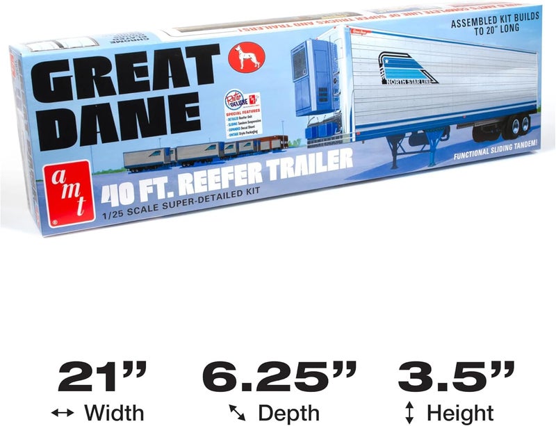 AMT Great Dane 40 Reefer Trailer 125 Scale Model Kit - Image 5