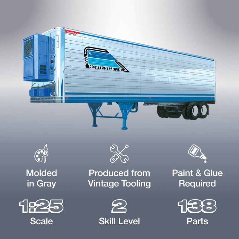 AMT Great Dane 40 Reefer Trailer 125 Scale Model Kit - Image 2