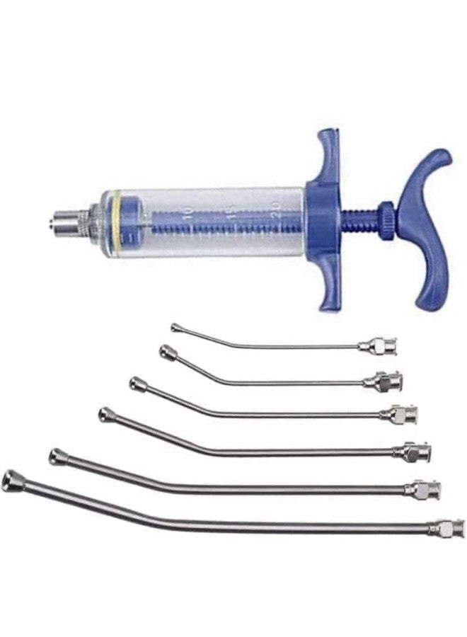 Bethlehem 20 ml Hand Feeding Syringe with Set of 6 Stainless Steel Needle for Birds & Pets Reusable Food-Grade Feeder for Pets & Farm Animals - Image 1