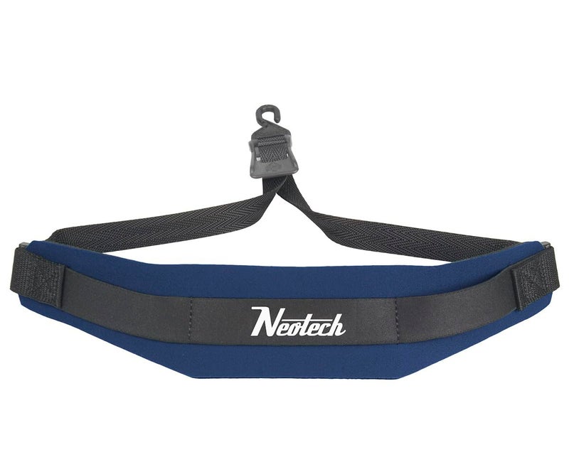Neo Tech Neotech Saxophone Soft Neck Strap - Regular - Open Hook for Baritone & Alto Sax Neck Strap, Clarinets, English Horns - Comfortable Neoprene (Navy) - Image 1