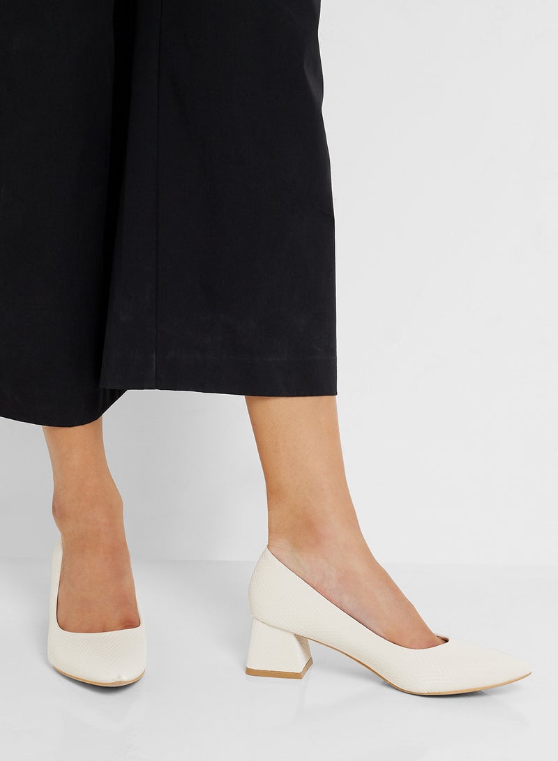 B&R Block Heeled Pointed Pump  - Image 5