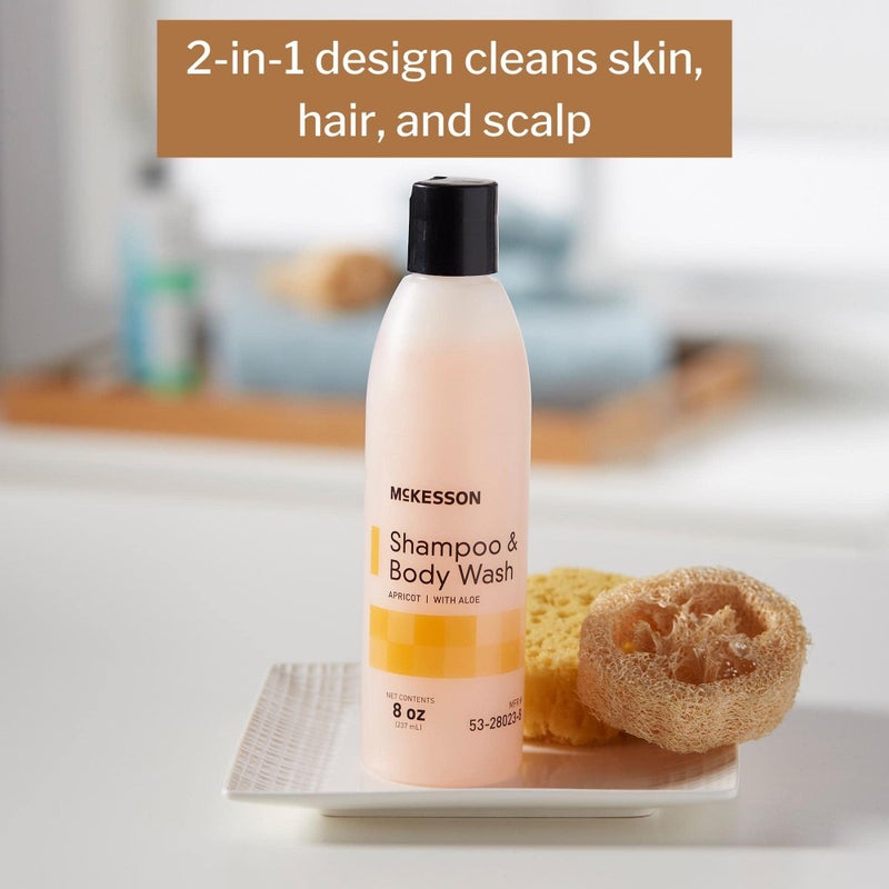 McKesson Shampoo and Body Wash with Aloe, Apricot Scent, 8 oz, 1 Count - Image 2