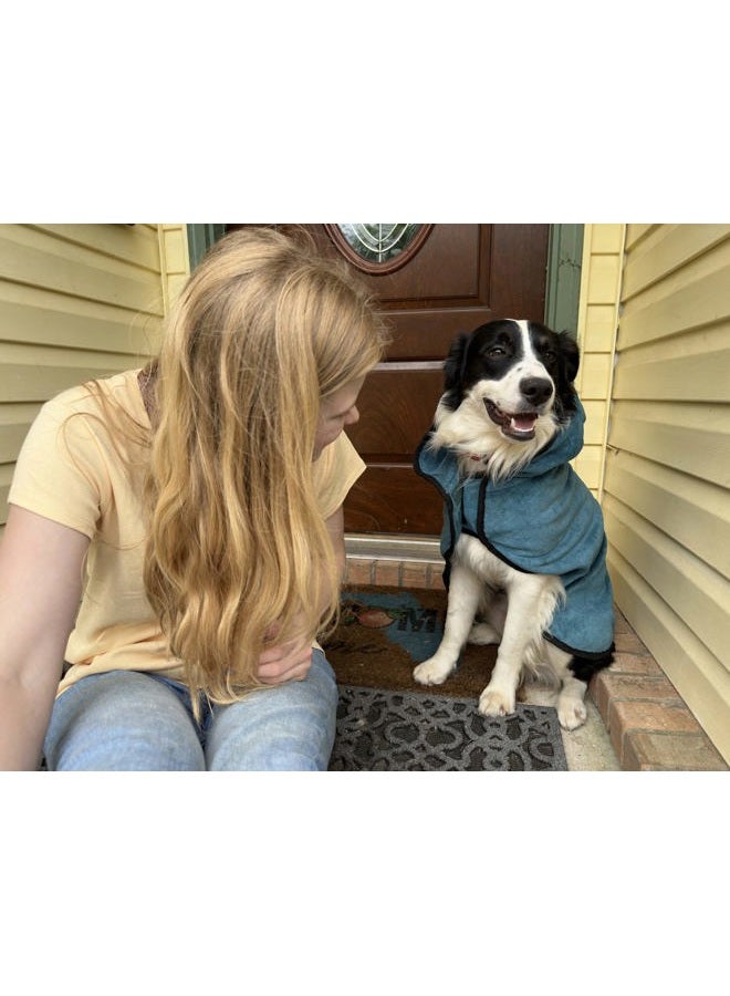 Avont Dog Bathrobe - Super Absorbent Pet Drying Towel Bath Robes After Bath Shower Swim Wet Walk for Puppies -Yellow(XL) - Image 5